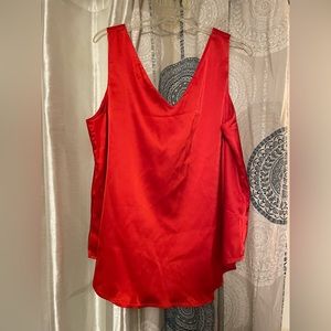 Women V Neck Silk Summer Satin Sleeveless Blouse